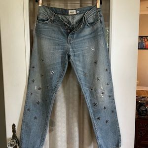 Hudson Jeans with star embellishments